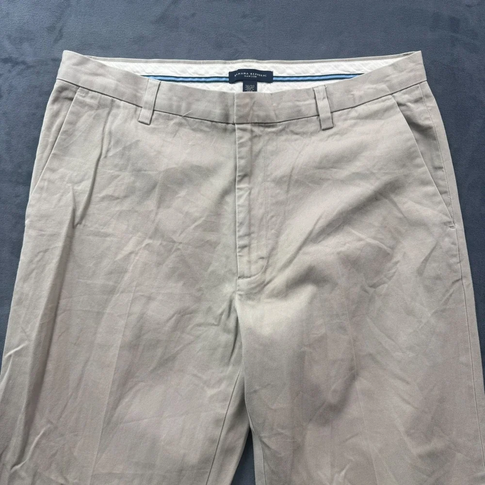 Banana Republic Dawson Chinos Mens 36x32 Khaki Tan Cotton Straight Leg Pants